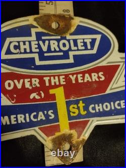 Vintage Chevrolet Porcelain Sign Ok Used Cars Auto Dealership Service Sales Part