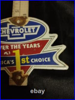 Vintage Chevrolet Porcelain Sign Ok Used Cars Auto Dealership Service Sales Part