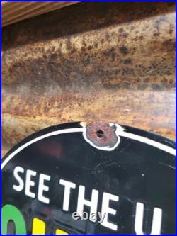 Vintage Chevrolet Porcelain Sign Old Chevy Automobile Car Truck Dealer Ingram