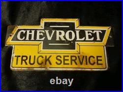 Vintage Chevrolet Porcelain Sign Old Ok Used Car Truck Chevy Dealer Service Shop