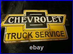 Vintage Chevrolet Porcelain Sign Old Ok Used Car Truck Chevy Dealer Service Shop