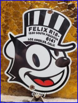 Vintage Chevrolet Porcelain Sign Rare Old Felix Dealership Car Truck Los Angeles