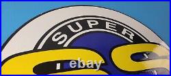 Vintage Chevrolet Porcelain Sign Super Sport Automobile Motors 16 Inch Sign