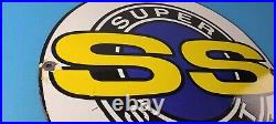 Vintage Chevrolet Porcelain Sign Super Sport Automobile Motors 16 Inch Sign