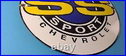 Vintage Chevrolet Porcelain Sign Super Sport Automobile Motors 16 Inch Sign