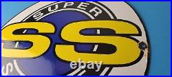 Vintage Chevrolet Porcelain Sign Super Sport Automobile Motors 16 Inch Sign