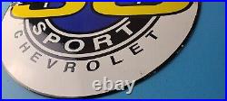 Vintage Chevrolet Porcelain Sign Super Sport Automobile Motors 16 Inch Sign