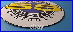 Vintage Chevrolet Porcelain Sign Super Sport Automobile Motors 16 Inch Sign