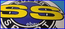 Vintage Chevrolet Porcelain Sign Super Sport Automobile Motors 16 Inch Sign