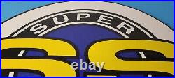 Vintage Chevrolet Porcelain Sign Super Sport Automobile Motors 16 Inch Sign