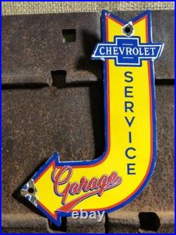 Vintage Chevrolet Service Garage 10 Porcelain Dealer Chevy Sign