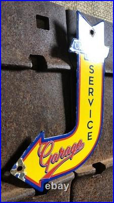 Vintage Chevrolet Service Garage 10 Porcelain Dealer Chevy Sign