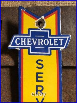 Vintage Chevrolet Service Garage 10 Porcelain Dealer Chevy Sign