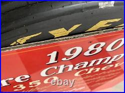 Vintage Chevrolet Sign Advertising 1980 Shore Champ Car 350 Racing Gas Oil Race
