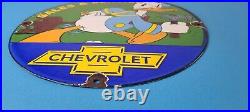 Vintage Chevrolet Sign Auto Service DIY Garage Porcelain Gas Pump Sign