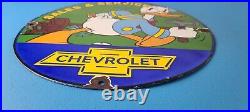 Vintage Chevrolet Sign Auto Service DIY Garage Porcelain Gas Pump Sign