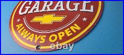 Vintage Chevrolet Sign Camaro Automobile Garage Mechanic Porcelain Sign