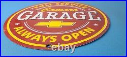 Vintage Chevrolet Sign Camaro Automobile Garage Mechanic Porcelain Sign