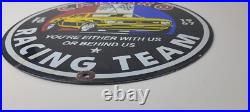 Vintage Chevrolet Sign Camaro Automobile Racing Team Motors Porcelain Sign