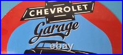 Vintage Chevrolet Sign Garage Automobile Motors Repairs Porcelain Sign
