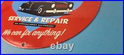 Vintage Chevrolet Sign Garage Automobile Motors Repairs Porcelain Sign