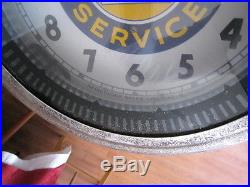 Vintage Chevrolet Super Service Neon Clock Sales Chicago Spinner Clock Works