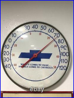 Vintage Chevrolet Thermometer 12 Glass Face GMC All Original Jumbo American