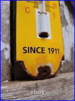 Vintage Chevrolet Thermometer Porcelain Sign Used Car Dealer Truck Sales Repair