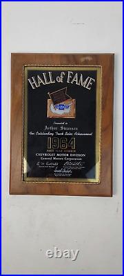 Vintage Chevrolet Truck Sales Hall of Fame Employee Plaques 1964-1967