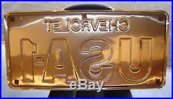 Vintage Chevrolet USA-1 License Plate USA1 NOS Large with Box