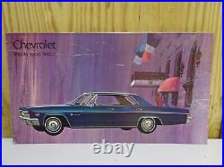 Vintage Chevrolet impala sport sedan blue Dealership Promo cardboard 32x18
