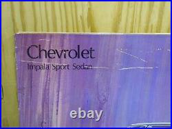 Vintage Chevrolet impala sport sedan blue Dealership Promo cardboard 32x18