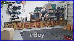 Vintage Chevy OK Used Cars Dealership Sign, not porcelain