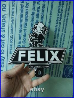 Vintage Chevy Porcelain Sign Old Felix Chevrolet Los Angeles Car Auto Dealership