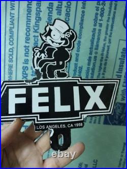 Vintage Chevy Porcelain Sign Old Felix Chevrolet Los Angeles Car Auto Dealership