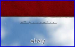 Vintage Chevy Visor Mirror Vanity Mirror Accessory Script Bowtie Fits Impala GM