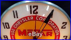 Vintage Chrysler Mopar Parts Accessories Electric Pam Brand Wall Clock