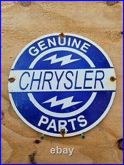 Vintage Chrysler Porcelain Sign Gas Oil Dealer Car Truck Auto Service Department