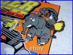 Vintage Chrysler Power 426 Hemi Motor Elephant 11 3/4 Metal Gasoline Oil Sign