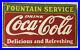 Vintage-Coke-Coca-cola-24-Fountain-Service-Porcelain-Sign-Car-Truck-Oil-Gas-01-bo