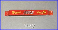 Vintage Coke Coca-cola Soda Door Push Bar 32 Porcelain Sign Car Gas Oil