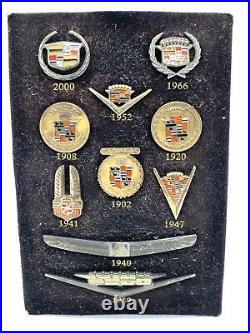 Vintage Colection Set Of 10 Cadillac Enamel Emblem Lapel Pin