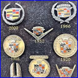 Vintage Colection Set Of 10 Cadillac Enamel Emblem Lapel Pin