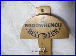 Vintage Collectible OEM Wood GM GOODWRENCH BELT SIZER-Corvette-Camaro-Silverado