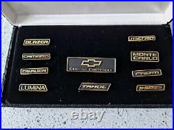 Vintage Commemorative Set of 10 Chevrolet Promo Lapel Hat Pins Chevy Advertising