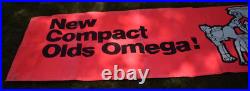Vintage Compact Oldsmobile Olds Omega Car Auto Advertising Banner SIGN