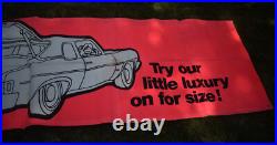 Vintage Compact Oldsmobile Olds Omega Car Auto Advertising Banner SIGN