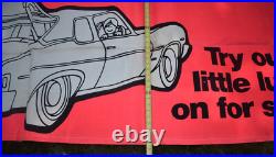 Vintage Compact Oldsmobile Olds Omega Car Auto Advertising Banner SIGN