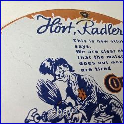 Vintage Continental Porcelain Sign Auto Car & Bike Tires Gas Pump Sign