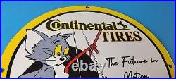 Vintage Continental Porcelain Sign Auto Car Tires Gas Pump Sign